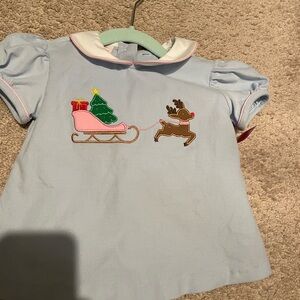 Southern style bloomers Christmas smocked outfit